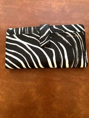 NWOT Love & Lore Black and White Zebra Print Travel Wallet